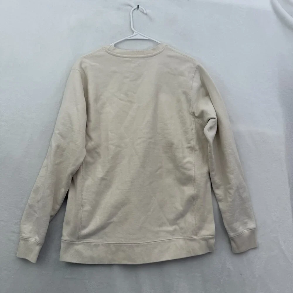 Notre Dame University Sweatshirt Mens M Cream Fleece Pullover Crewneck